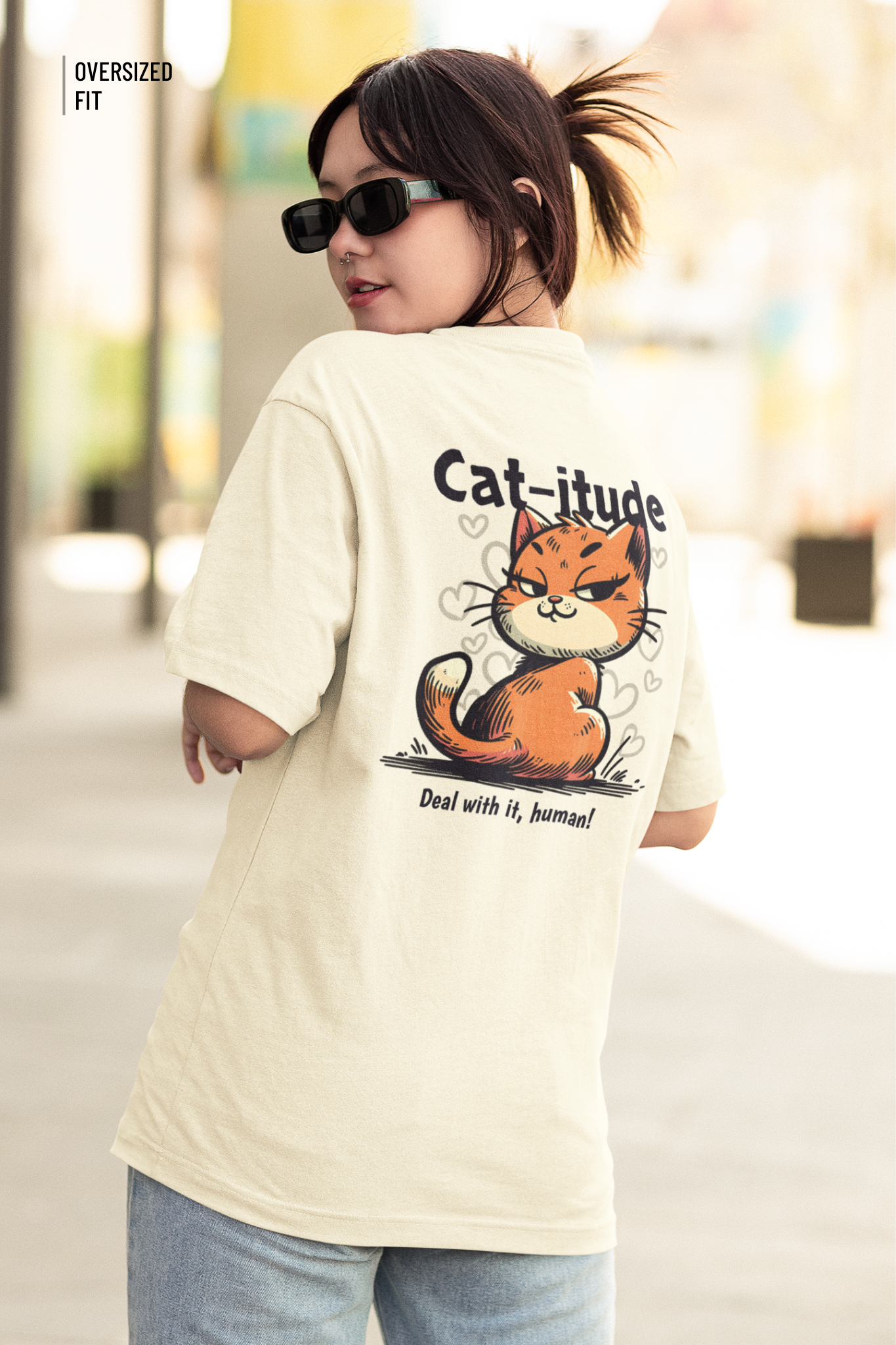 Catitude Oversized T-Shirt