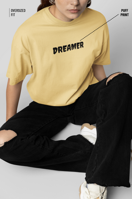 Dreamer Puff Print Oversized T-Shirt
